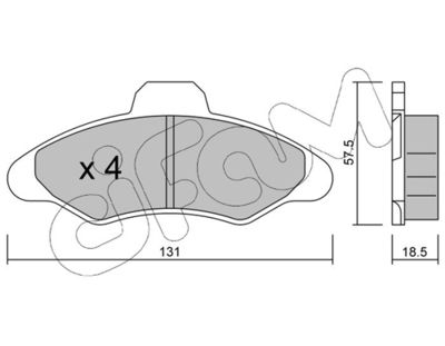 Brake Pad Set, disc brake 822-071-0