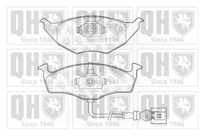Комплект тормозных колодок, дисковый тормоз QUINTON HAZELL BP1300 для AUDI A2