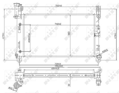 Радиатор, охлаждение двигателя WILMINK GROUP WG1722752 для CHRYSLER VOYAGER