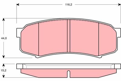 Комплект тормозных колодок, дисковый тормоз TRW GDB3280 для TOYOTA SEQUOIA