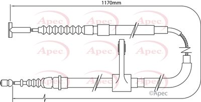 Cable Pull, parking brake APEC CAB1004