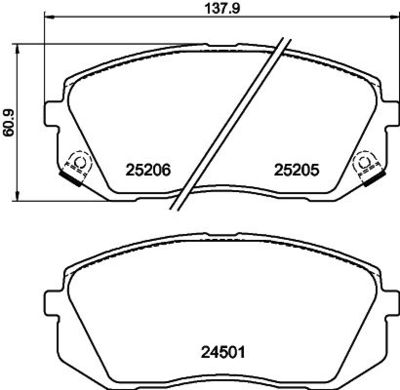 NISSHINBO NP6145 Тормозные колодки для KIA CEED (Киа Кеед)