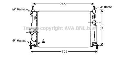 Радиатор, охлаждение двигателя AVA QUALITY COOLING MZ2254 для MAZDA 3