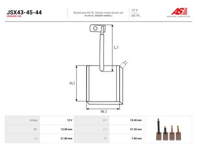 Børste, starter AUTOSTARTER JSX43-45-44