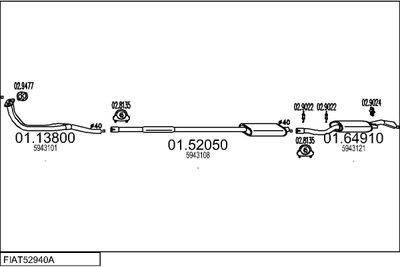 SISTEM DE ESAPAMENT MTS FIAT52940A002547