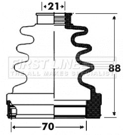 Bellow, drive shaft FIRST LINE FCB2918