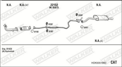 Изпускателна система WALKER HOK005196D