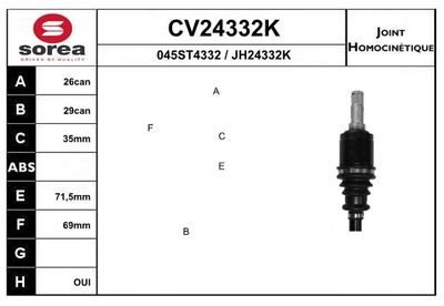 GELENKSATZ ANTRIEBSWELLE