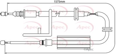 Cable Pull, parking brake APEC CAB1267