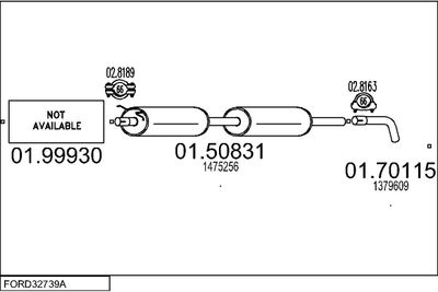 SISTEM DE ESAPAMENT MTS FORD32739A019598
