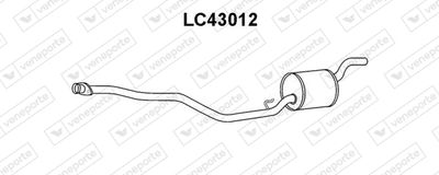 Средний глушитель выхлопных газов VENEPORTE LC43012 для LANCIA Y10