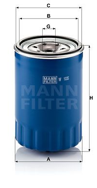 Масляный фильтр MANN-FILTER W 1035 для KIA PREGIO