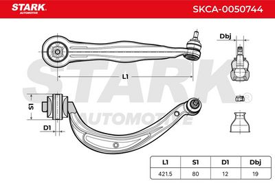 носач, окачване на колелата STARK SKCA-0050744