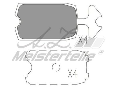 комплект спирачно феродо, дискови спирачки A.Z. Meisterteile AZMT-44-022-1818