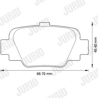 JURID 572568J Тормозные колодки и сигнализаторы  для NISSAN MICRA II (K11) 1.0 i 16V