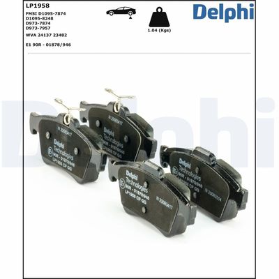 Brake Pad Set, disc brake LP1958