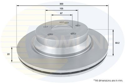 спирачен диск COMLINE ADC1626V