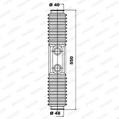 MOOG K150021 Пыльник рулевой рейки  для AUDI COUPE (Ауди Коупе)