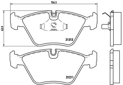 Комплект тормозных колодок, дисковый тормоз BREMBO P 61 049 для PEUGEOT 605