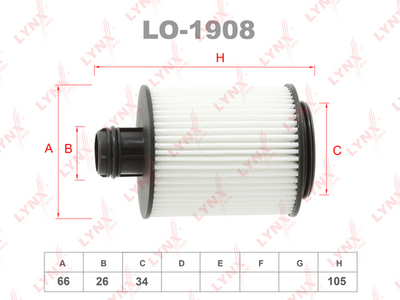 LO-1908 LYNXauto Масляный фильтр