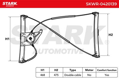 стъклоподемник STARK SKWR-0420139