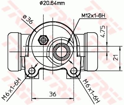 CILINDRU RECEPTOR FRANA TRW BWF154 1