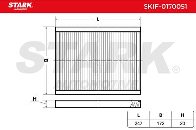 Филтър купе (поленов филтър) STARK SKIF-0170051