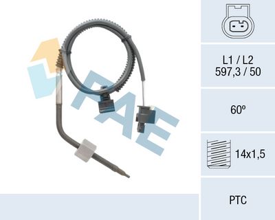 Jutiklis, išmetamųjų dujų temperatūra