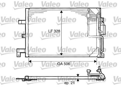 VALEO 817507 Радіатор кондиціонера для SAAB (Сааб)