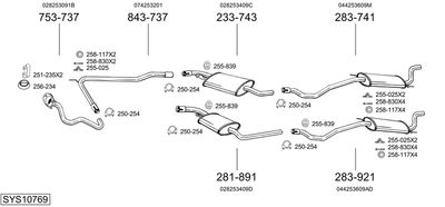 SISTEM DE ESAPAMENT BOSAL SYS10769