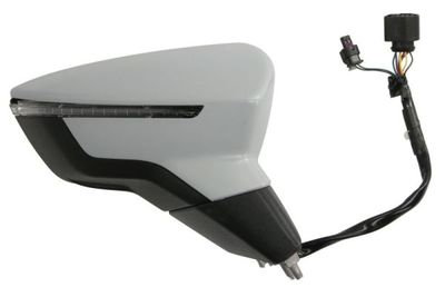 Zijspiegel Rechts (elektrisch, in reliëf, met verwarming, under-coated, elektrisch opklapbaar, met indicator) past: SEAT ARONA KJ, IBIZA V 6F 06.17-