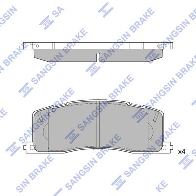 Комплект тормозных колодок, дисковый тормоз Hi-Q SP2036 для TOYOTA PREVIA