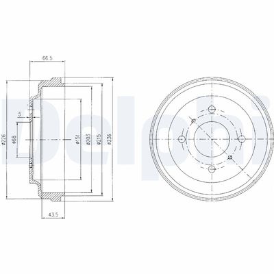 Bęben hamulcowy DELPHI BF481