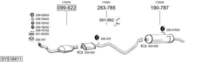 Układ wydechowy BOSAL SYS18411