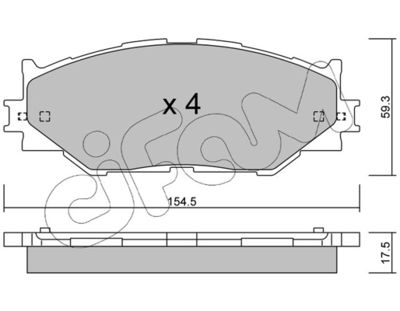 CIFAM 822-760-0 Тормозные колодки и сигнализаторы  для LEXUS IS II (_E2_) 250 AWD (GSE25_)