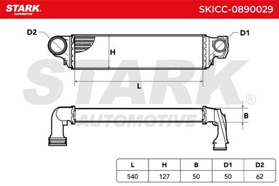 интеркулер (охладител за въздуха на турбината) STARK SKICC-0890029