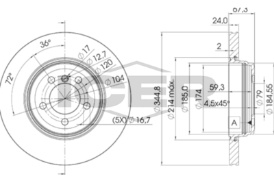 спирачен диск ICER 78BD6129-2