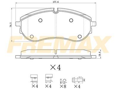 Jarrupala, levyjarru FREMAX FBP-2108 – MAN, VW, VAG