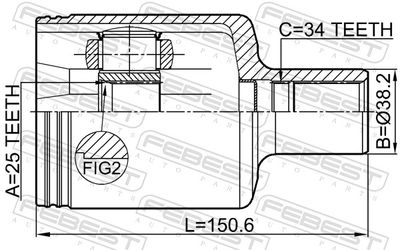 Joint Kit, drive shaft 1611-204LH