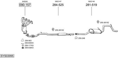 ABGASANLAGE BOSAL SYS03995