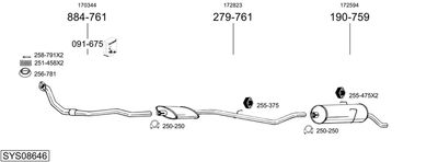 Układ wydechowy BOSAL SYS08646