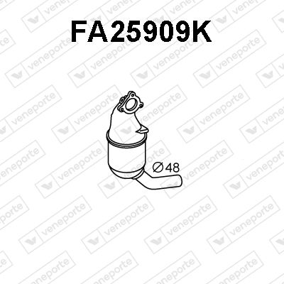 Катализатор VENEPORTE FA25909K для LANCIA YPSILON