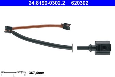 Сигнализатор, износ тормозных колодок ATE 24.8190-0302.2 для AUDI A3