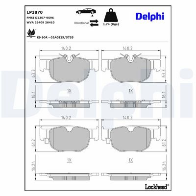 Remblokken set Achter , past: JAGUAR F-PACE 5.0/5.0H 08.18-