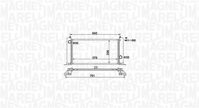 Radiator, racire motor MAGNETI MARELLI 350213194500