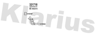 Układ wydechowy KLARIUS 721608E