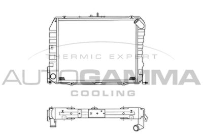 Радиатор, охлаждение двигателя AUTOGAMMA 101275 для TOYOTA HIACE