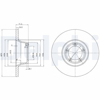 Tarcza hamulcowa DELPHI BG2157