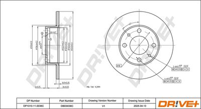BREMSSCHEIBE DR!VE+ DBD0036C 2