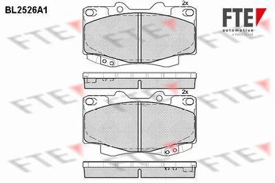 Комплект тормозных колодок, дисковый тормоз FTE 9010781 для TOYOTA FORTUNER